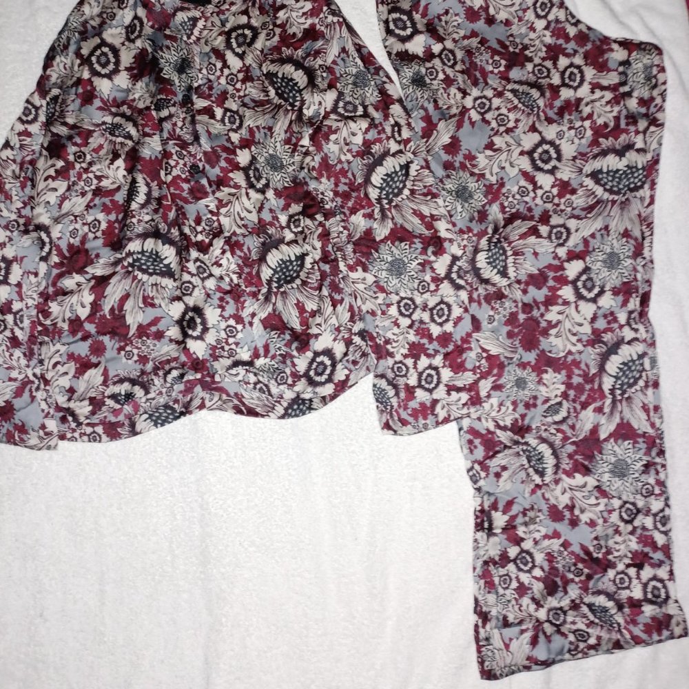 H&M WOMEN'S TWO PIECE FLORAL PRINT PAJAMA SET